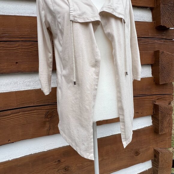 CHICO’S Zenergry Open Front Hoodie. Cardigan, Jacket. Tan, Sz: 0, US 4, Small S - Picture 2 of 9
